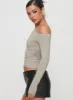 Unplugged Long Sleeve Top Grey sold by Princess Polly
