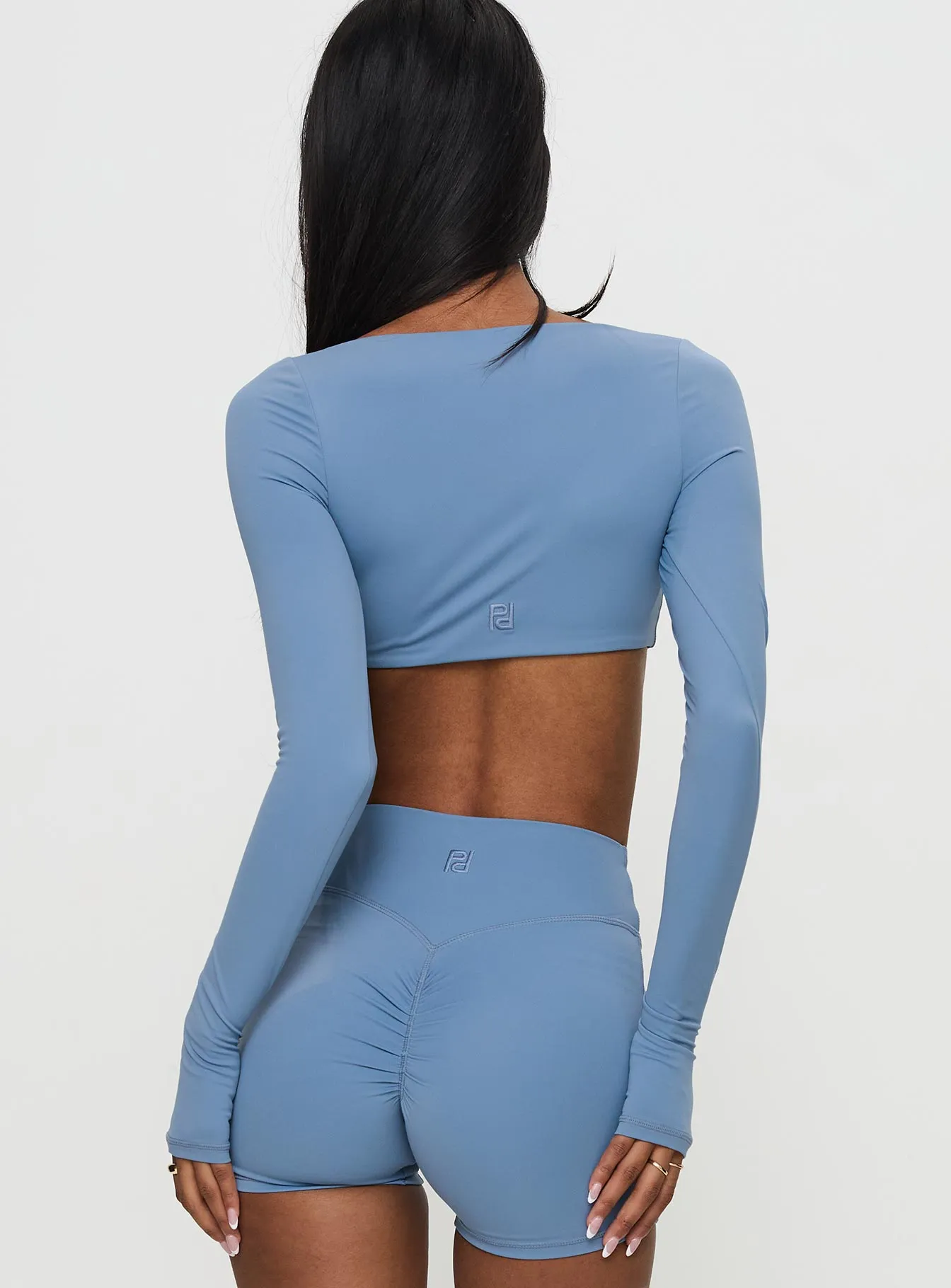 Set Point Active Square Neck Long Sleeve Top Blue sold by Princess Polly product image thumbnail 5