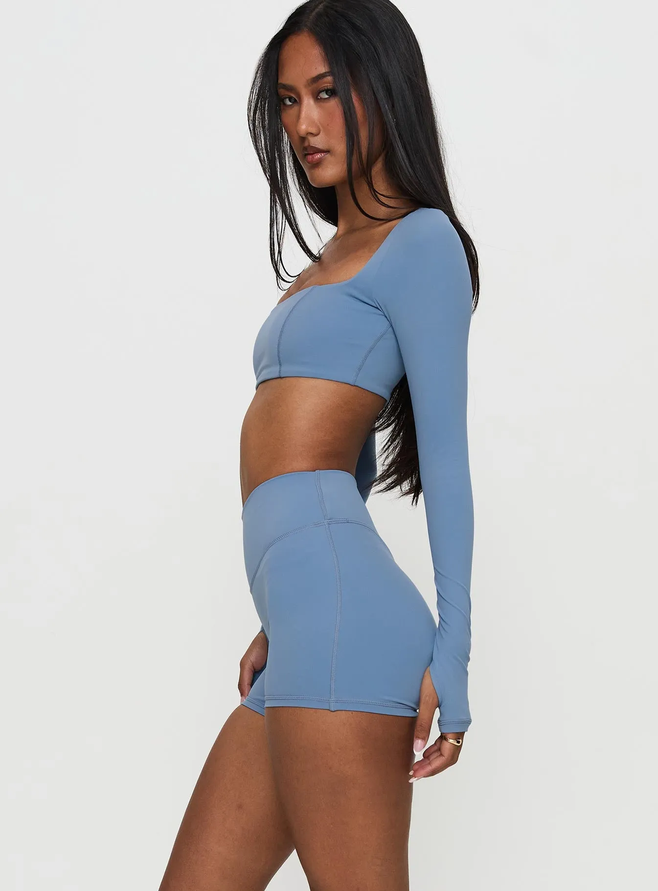 Touchdown Active Contour Short Blue sold by Princess Polly product image thumbnail 4