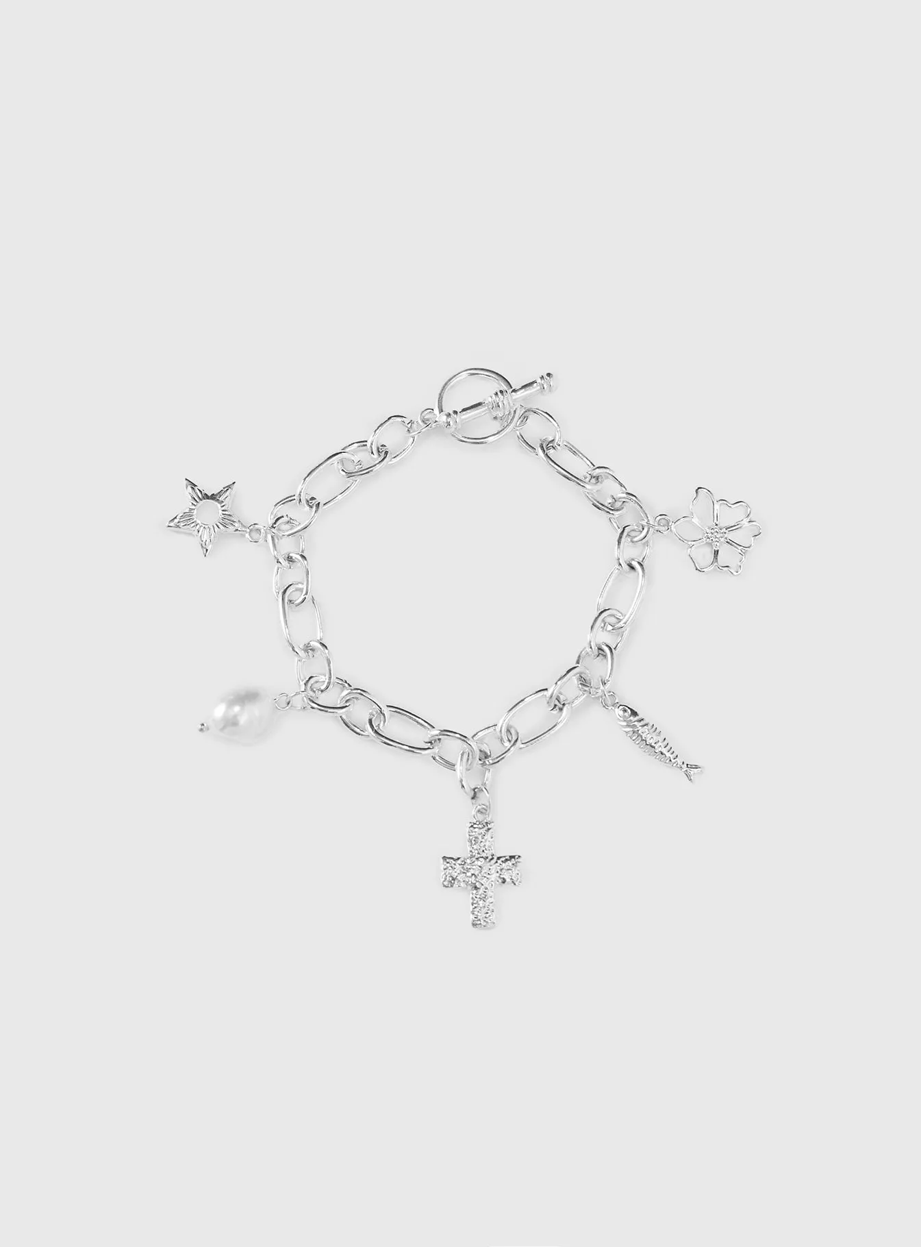 What A Catch Charm Bracelet Silver sold by Princess Polly product image thumbnail 2