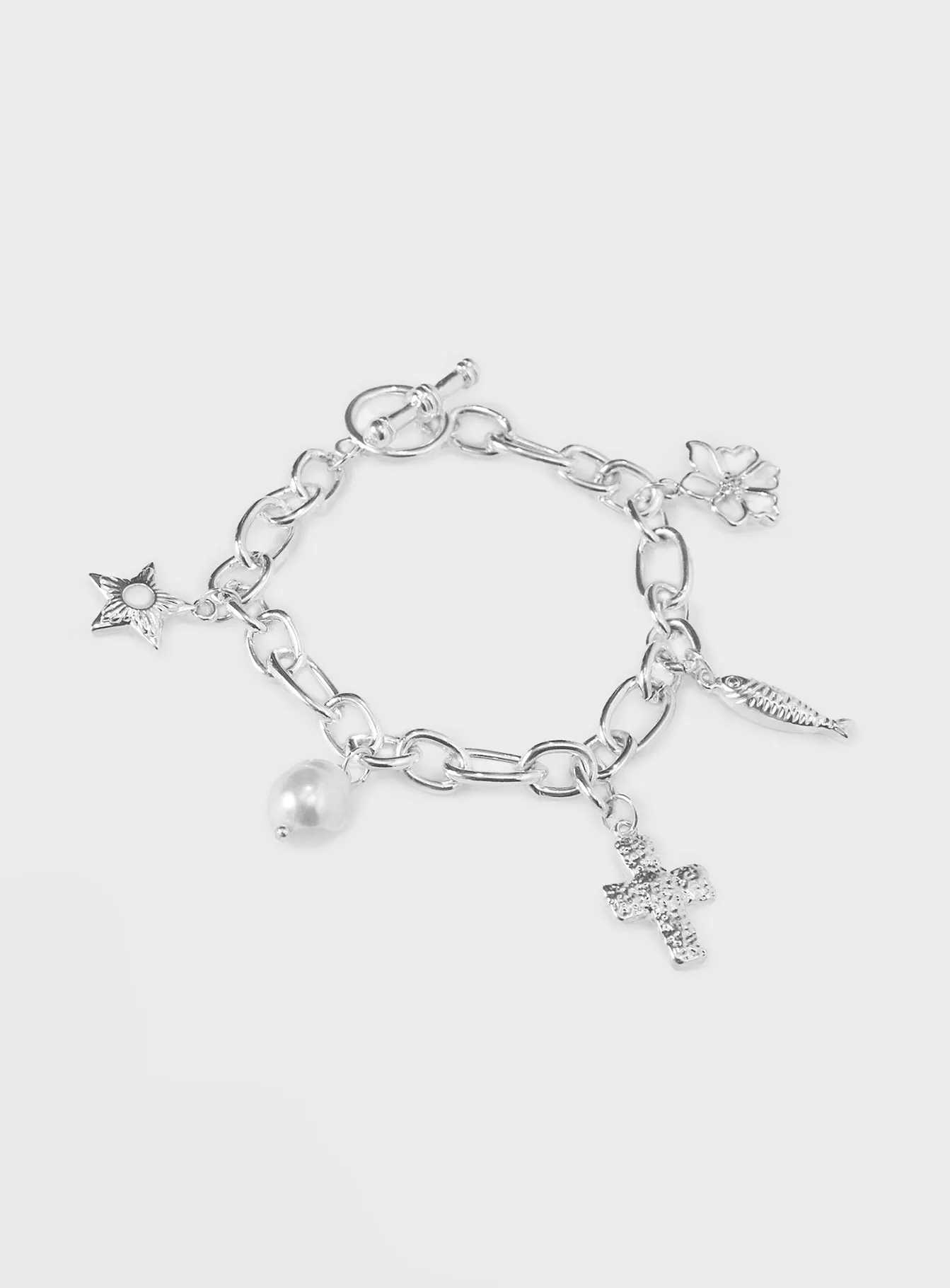 What A Catch Charm Bracelet Silver sold by Princess Polly product image thumbnail 3