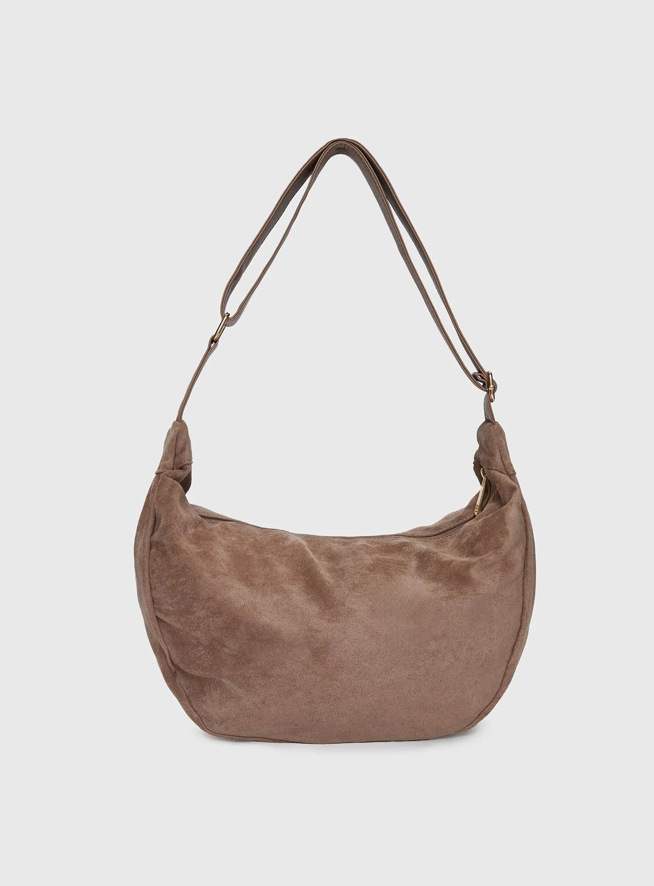 Ransom Faux Suede Shoulder Bag Taupe sold by Princess Polly product image thumbnail 2