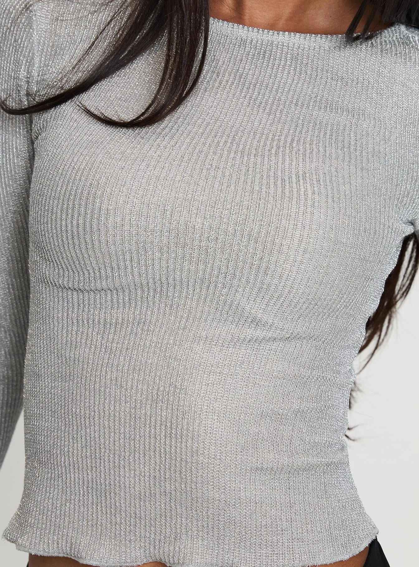 Context Long Sleeve Top Silver sold by Princess Polly product image thumbnail 5