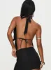 Quotation Diamante Halter Backless Top Black sold by Princess Polly
