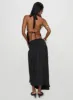 Gezabele Asymmetrical Maxi Skirt Black sold by Princess Polly