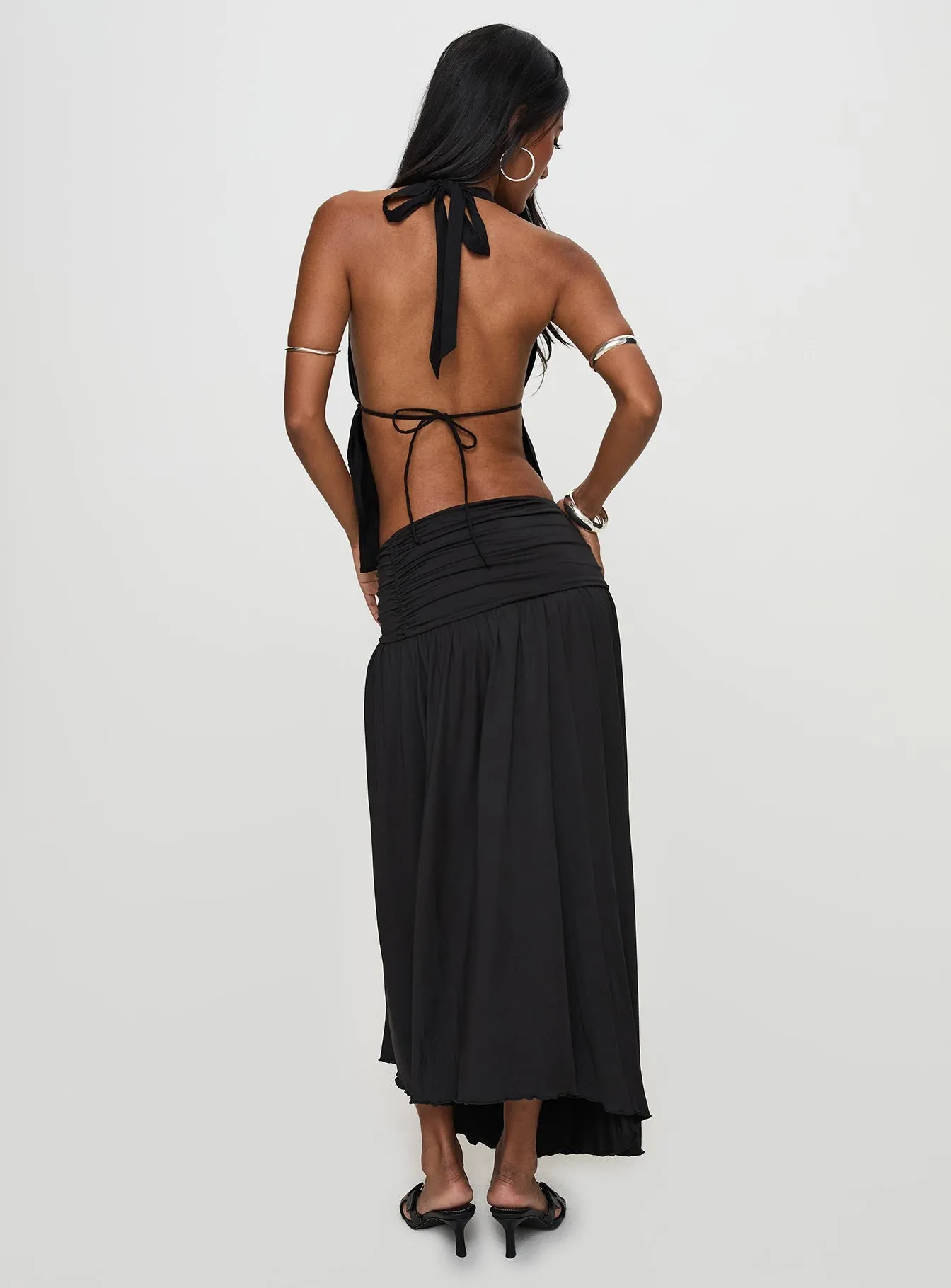 Gezabele Asymmetrical Maxi Skirt Black sold by Princess Polly product image thumbnail 4