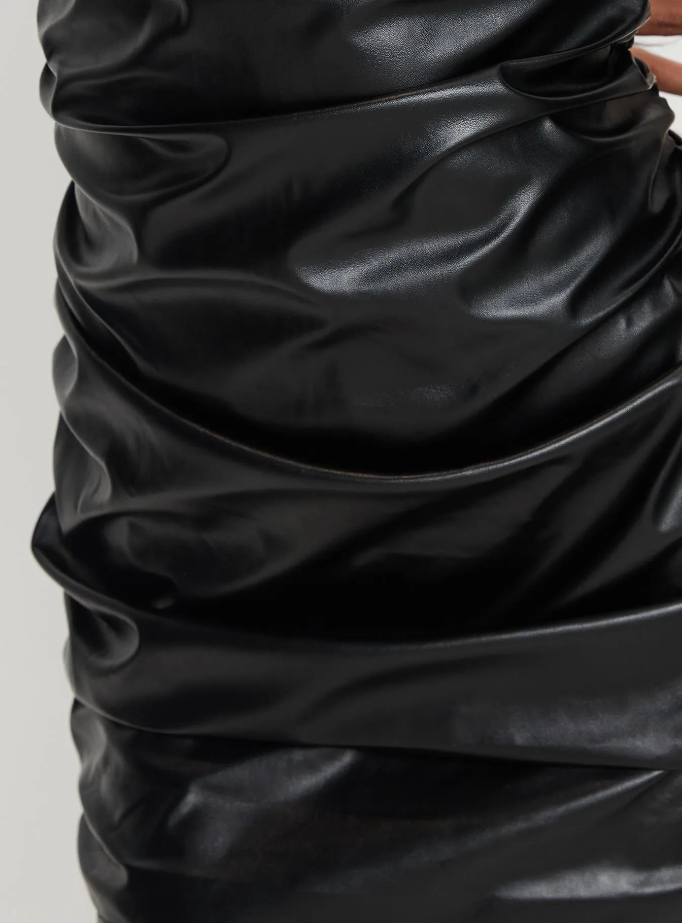 Fonteiro Faux Leather Mini Dress Black sold by Princess Polly product image thumbnail 5