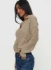 Darcel Button Up Knit Cardigan Mocha sold by Princess Polly
