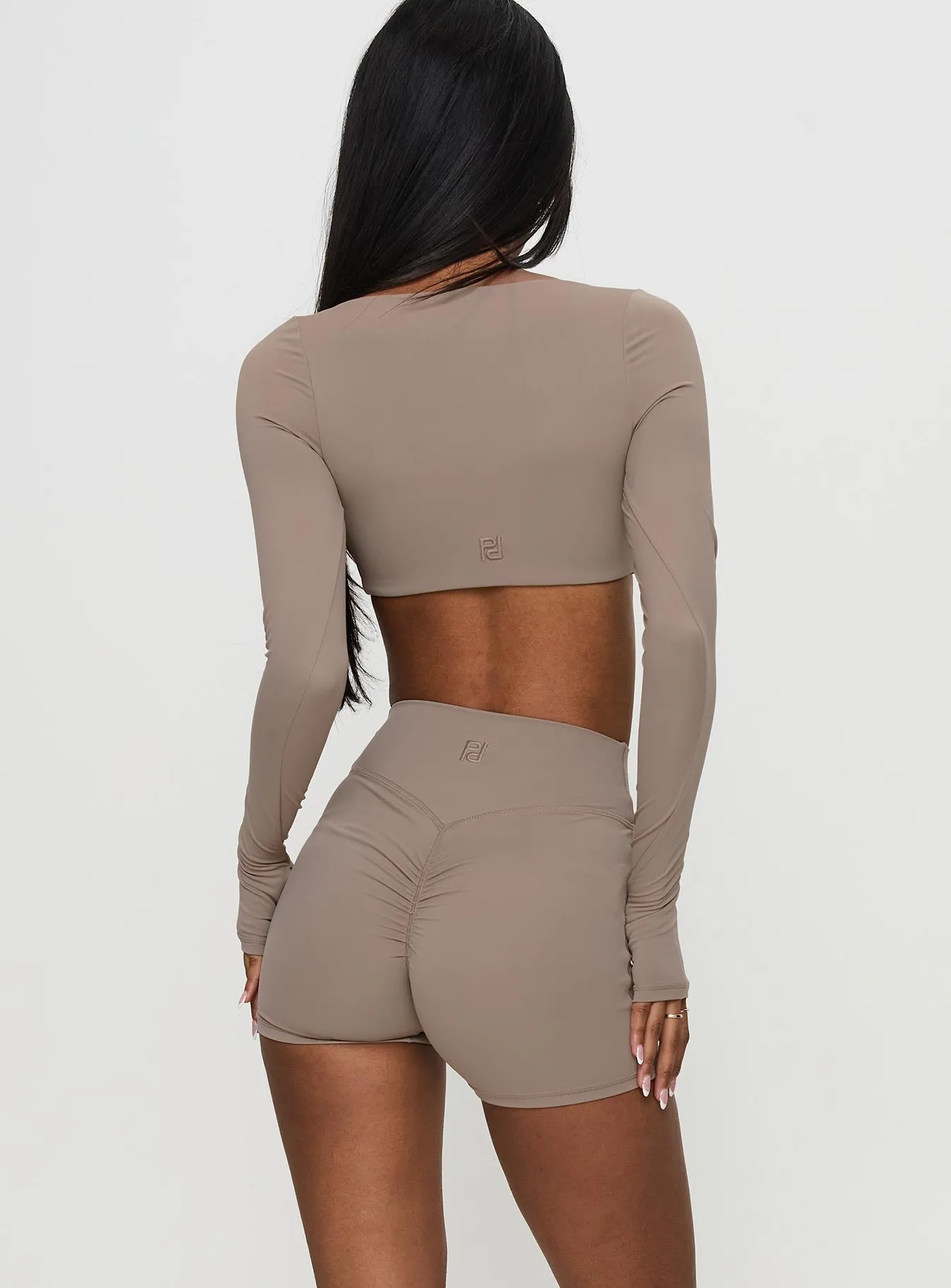 Touchdown Active Contour Short Taupe sold by Princess Polly product image thumbnail 4