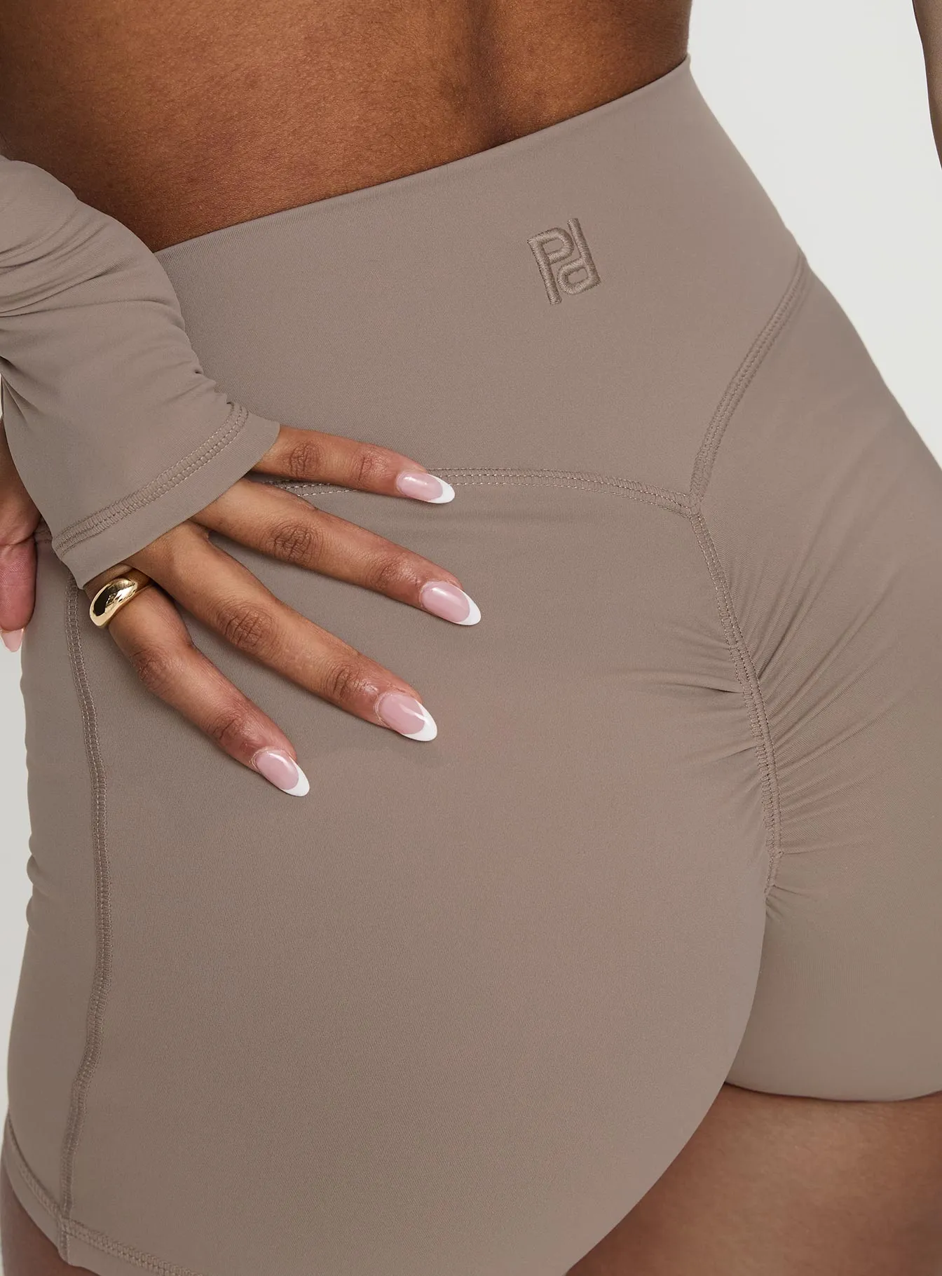 Touchdown Active Contour Short Taupe sold by Princess Polly product image thumbnail 5