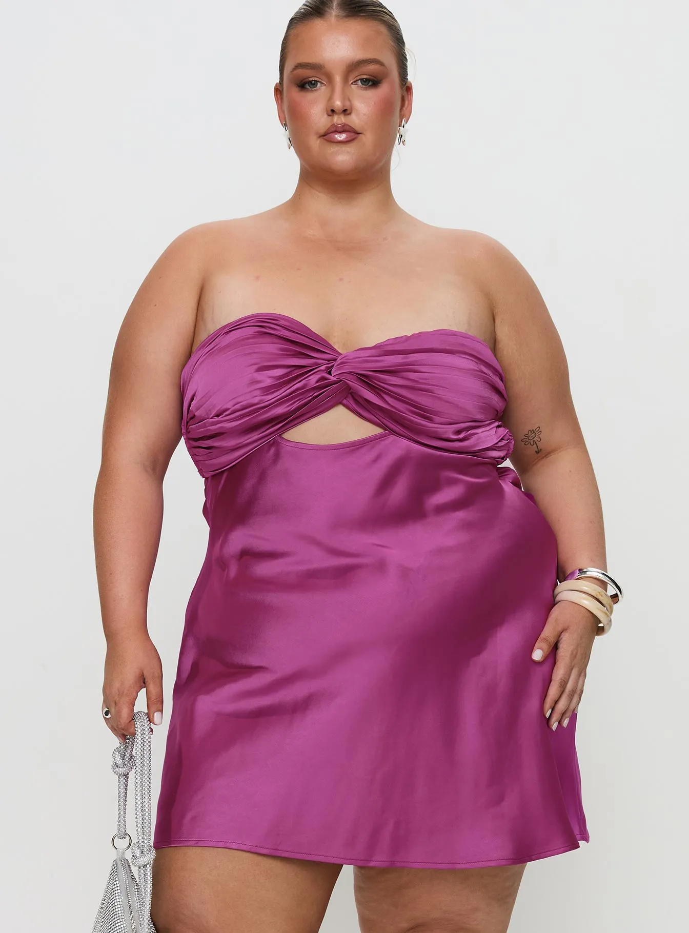 Faviola Mini Dress Purple Curve sold by Princess Polly product image thumbnail 2