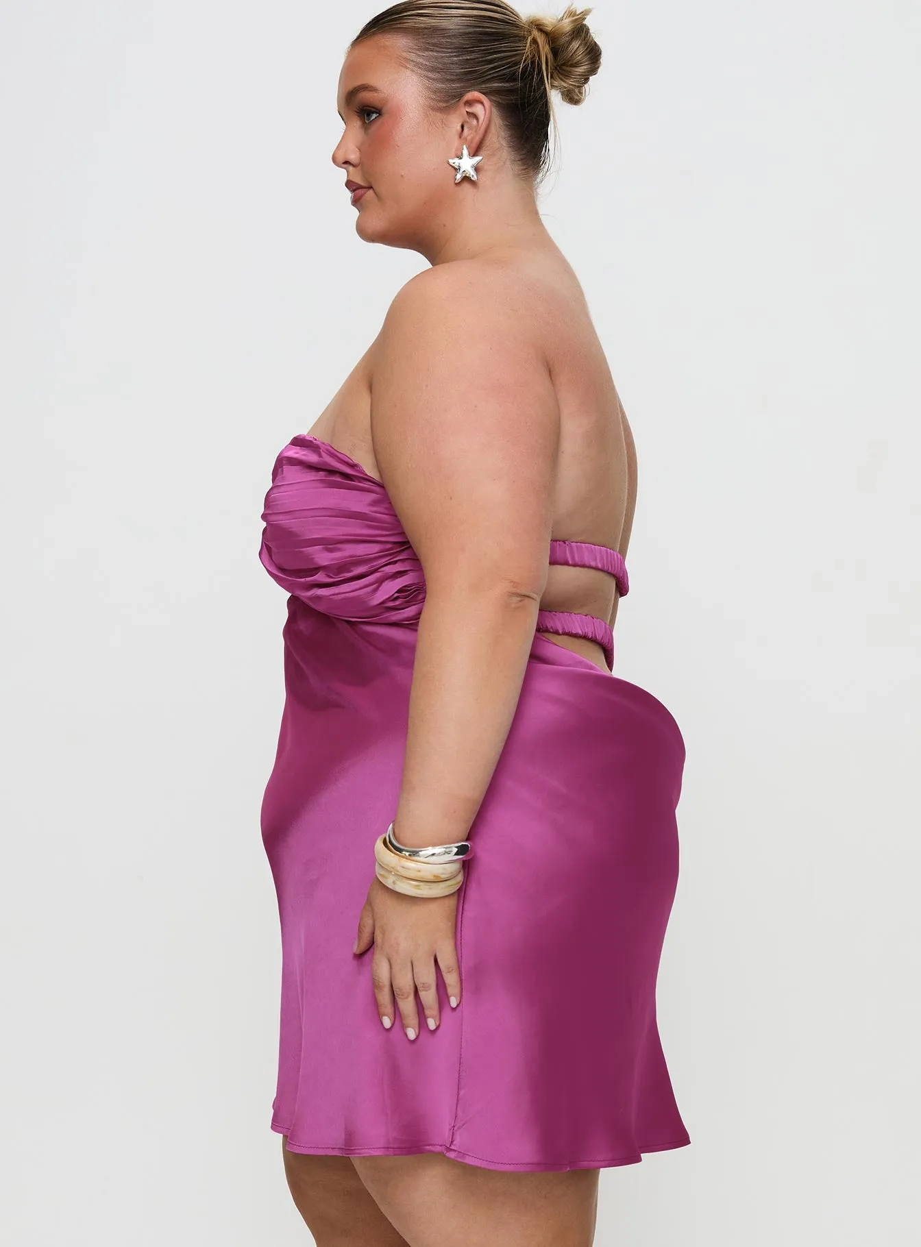 Faviola Mini Dress Purple Curve sold by Princess Polly product image thumbnail 4