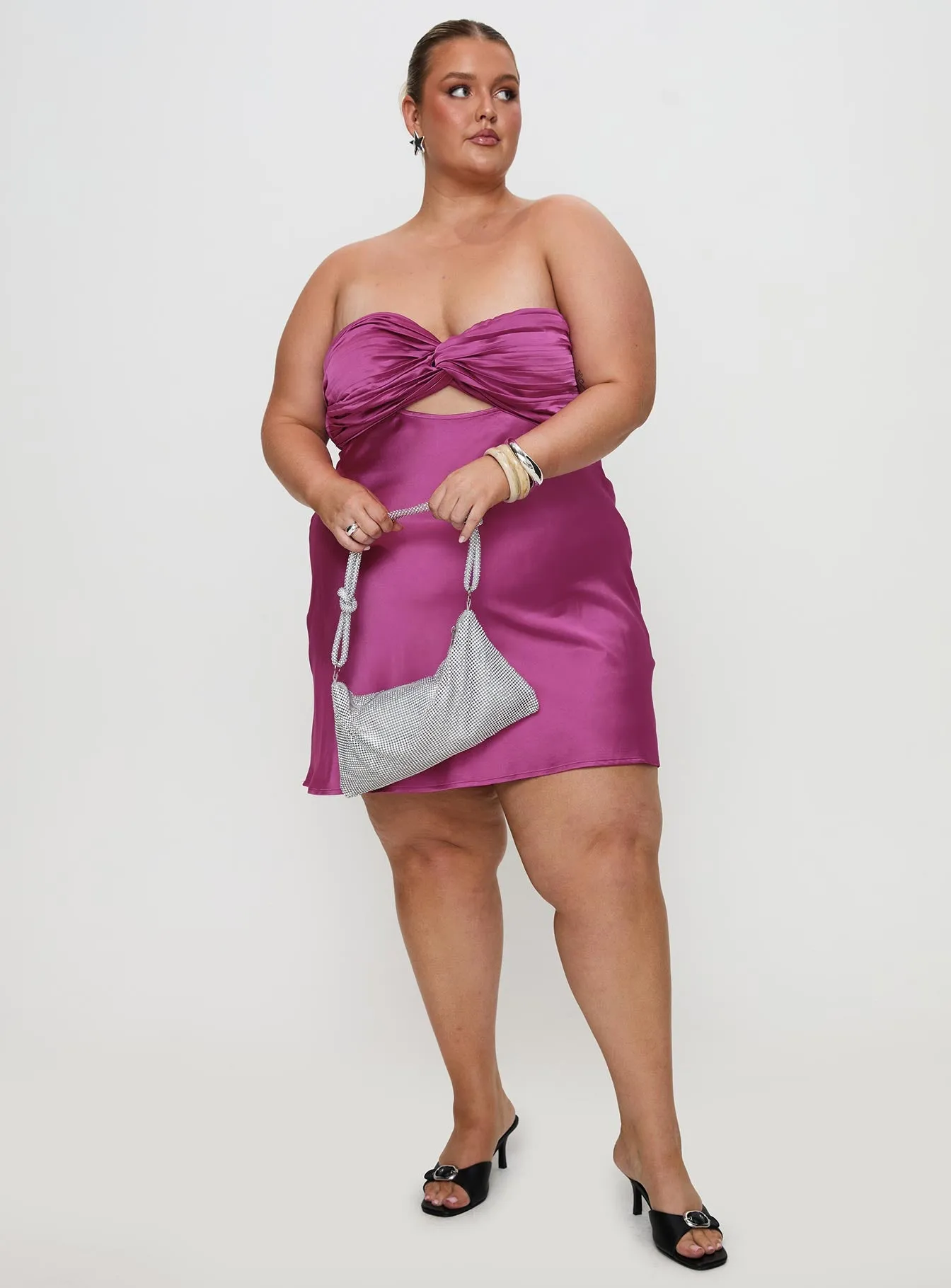 Faviola Mini Dress Purple Curve sold by Princess Polly product image thumbnail 3