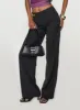 Nights Like This Cut Out Buckle Detail Pants Charcoal sold by Princess Polly