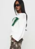 Summer 77 Knit Sweater White / Green sold by Princess Polly