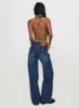 Everlong Mid Rise Wide Leg Jeans Dark Blue Wash sold by Princess Polly