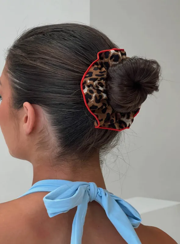 Wild Promise Scrunchie Leopard / Red sold by Princess Polly
