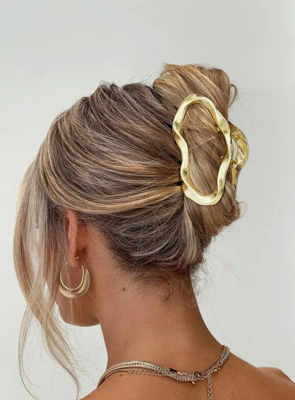 Take It Off Hair Clip Gold sold by Princess Polly