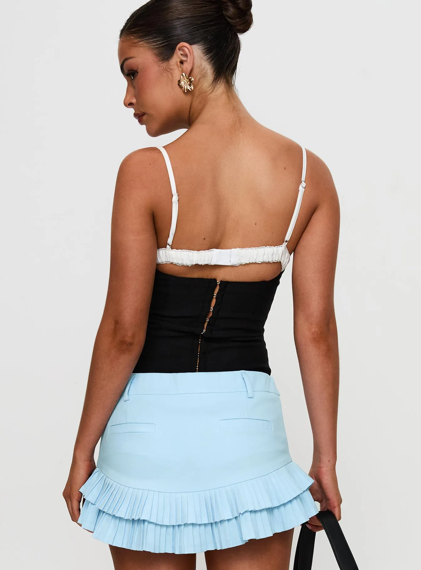 Renaissance Corset Lace Top Black / White sold by Princess Polly product image thumbnail 5