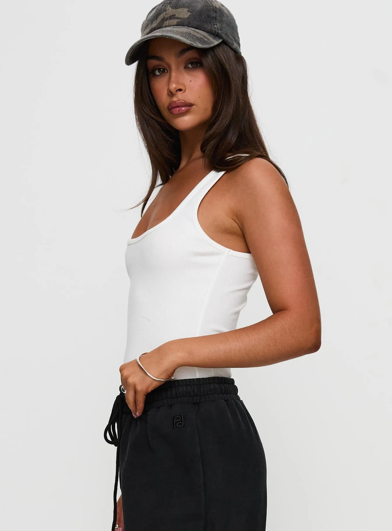 Baseline Rib Bodysuit White sold by Princess Polly product image thumbnail 4