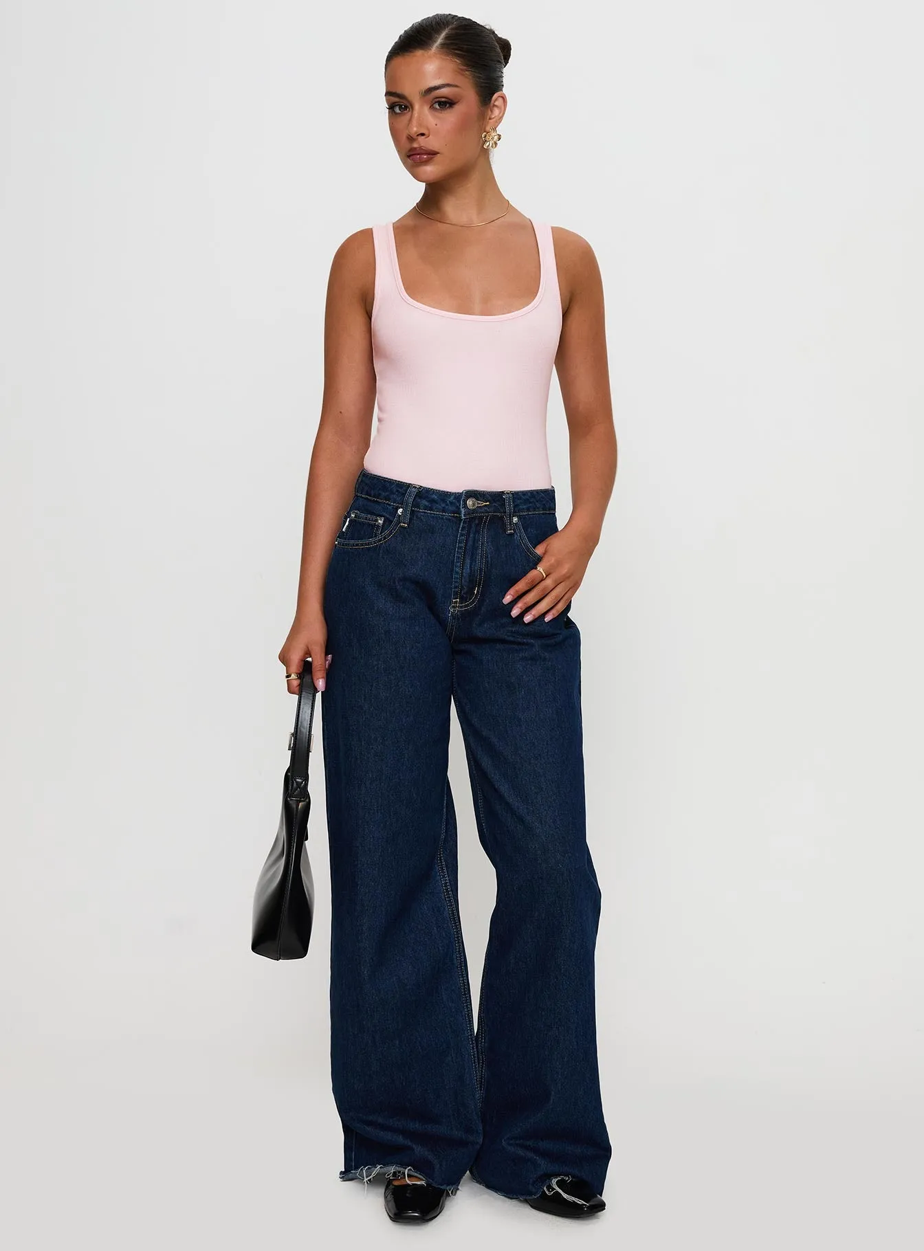 Baseline Rib Bodysuit Pink sold by Princess Polly product image thumbnail 3