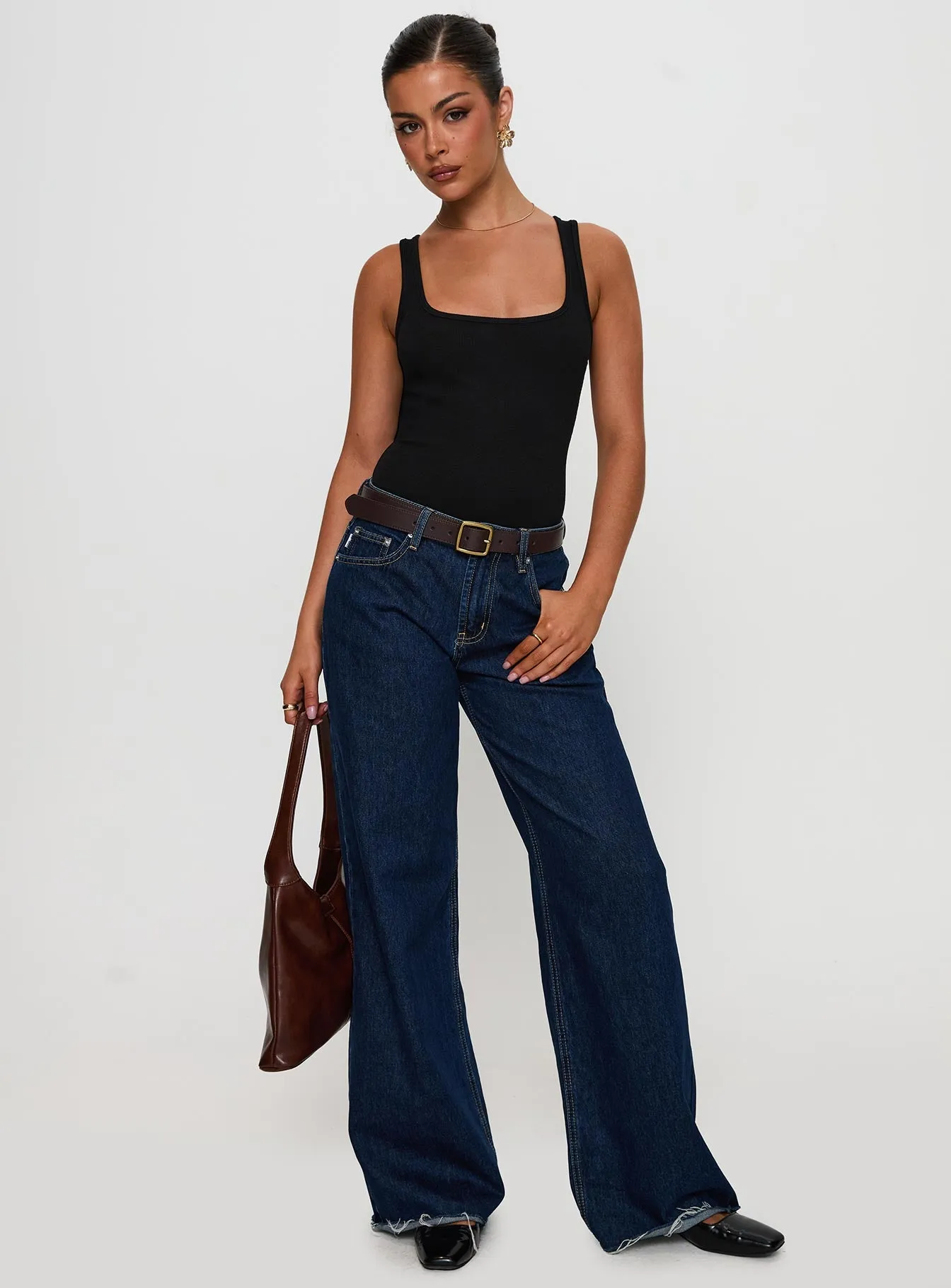 Baseline Rib Bodysuit Black sold by Princess Polly product image thumbnail 3