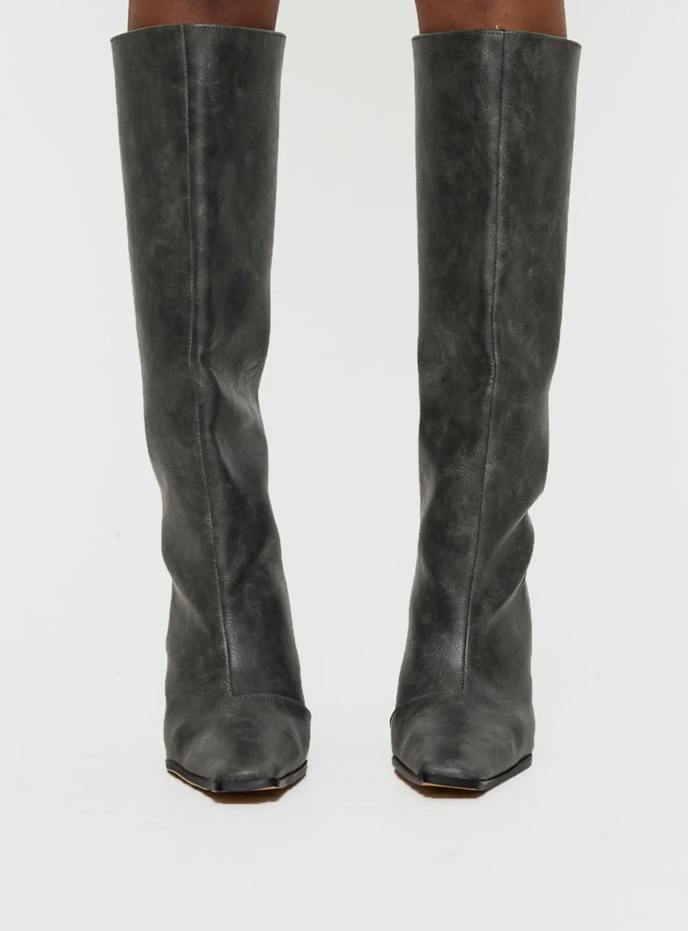 Cecil Knee High Boots Charcoal sold by Princess Polly product image thumbnail 2