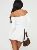 Parisa Long Sleeve Mini Dress White sold by Princess Polly