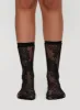 Whimsy Mid High Lace Socks Black sold by Princess Polly