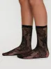Whimsy Mid High Lace Socks Black sold by Princess Polly