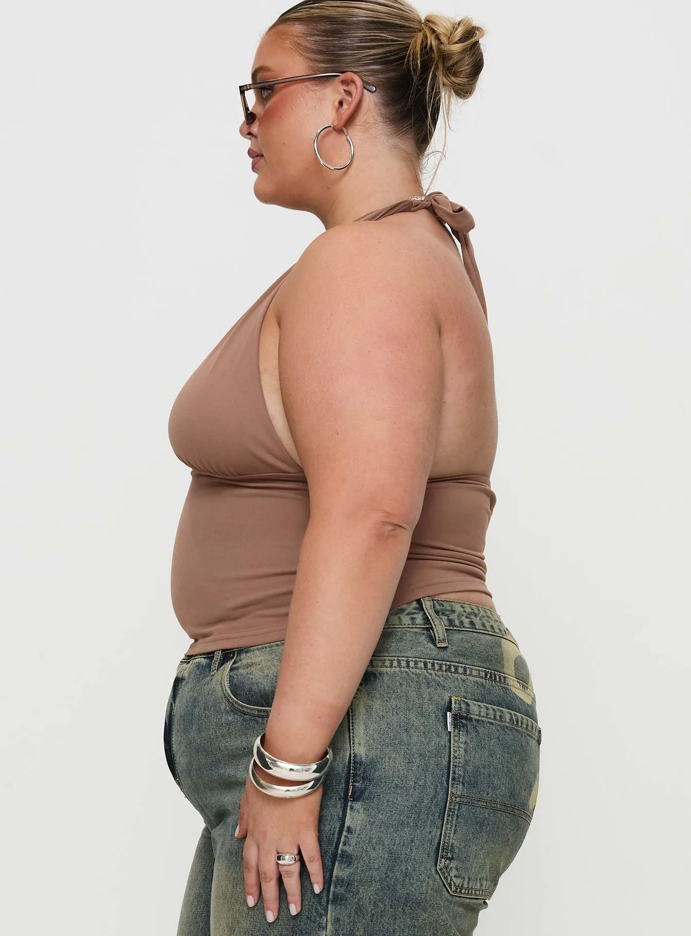 Whimsy Halter Top Chocolate Curve sold by Princess Polly product image thumbnail 4