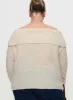 Parkley Boucle Off The Shoulder Cream Curve sold by Princess Polly