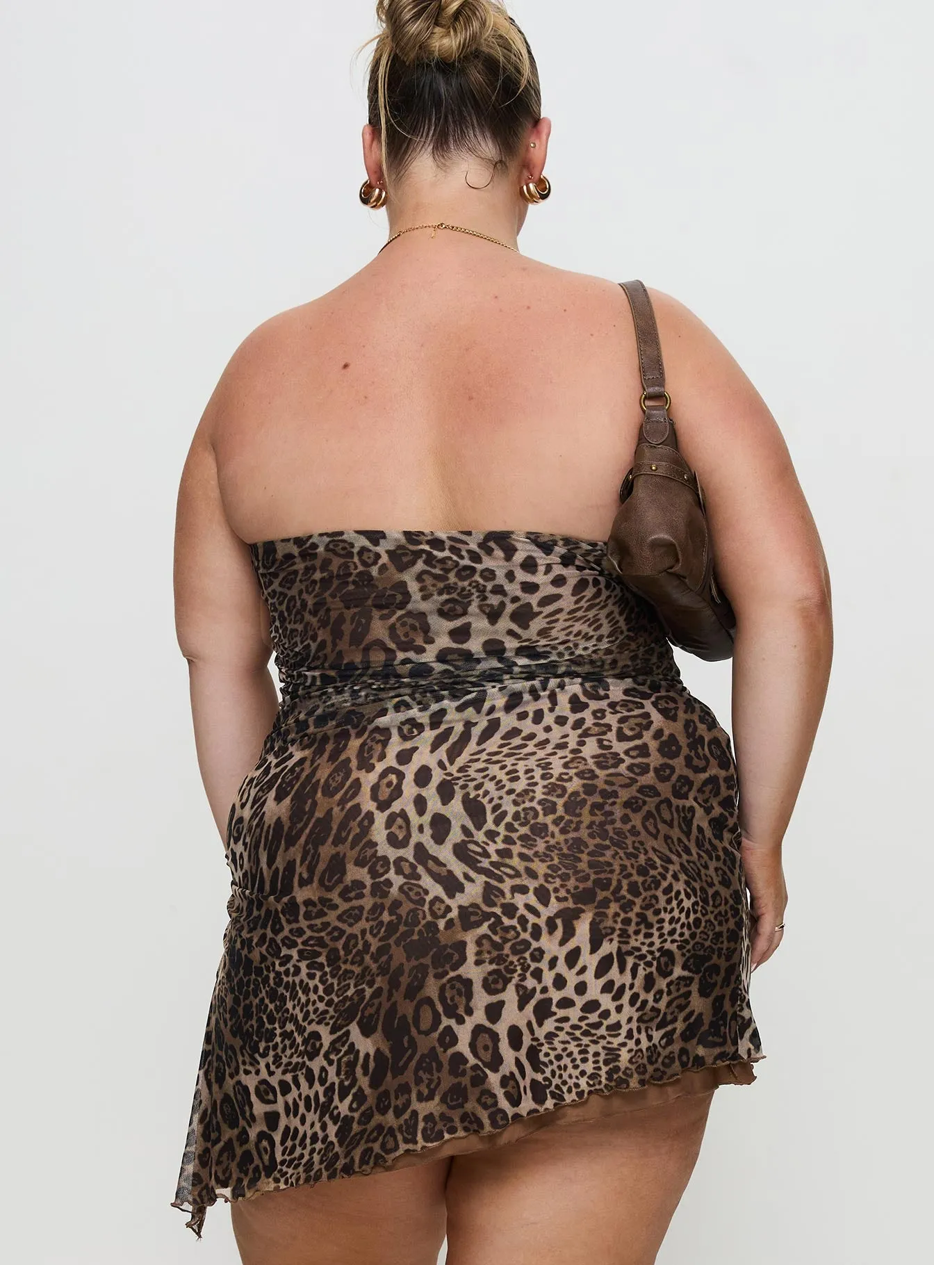 Donelli Mini Dress Leopard Curve sold by Princess Polly product image thumbnail 5