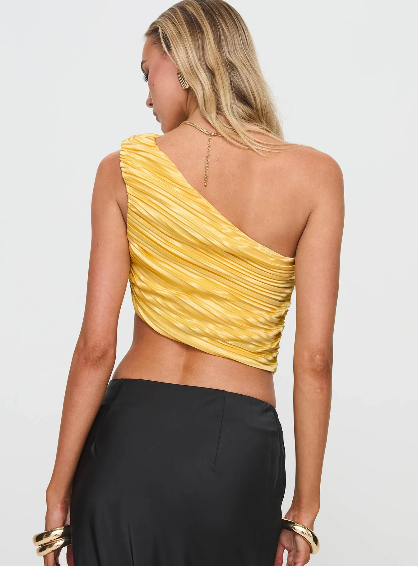 Brinstead One Shoulder Top Yellow sold by Princess Polly product image thumbnail 4