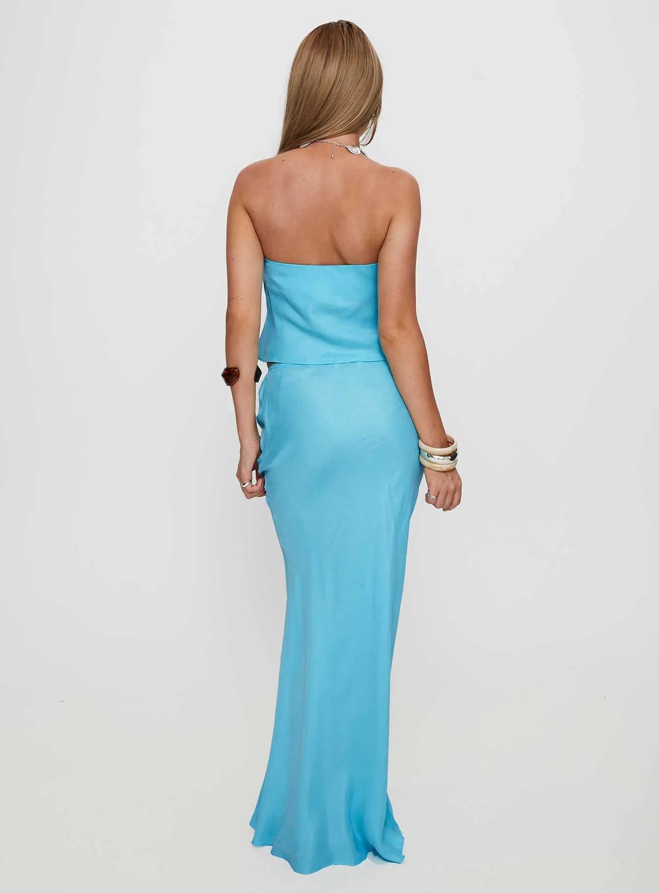 Lucelia Maxi Skirt Aqua sold by Princess Polly product image thumbnail 5