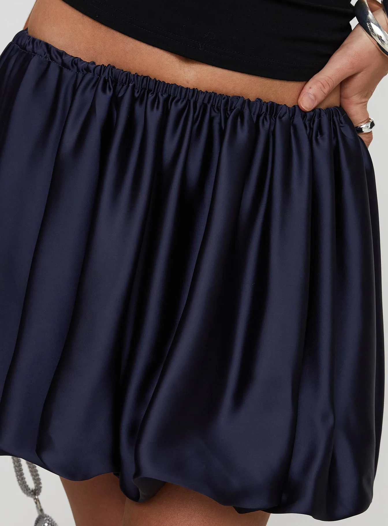 Rubee Bubble Hem Mini Skirt Navy sold by Princess Polly product image thumbnail 5