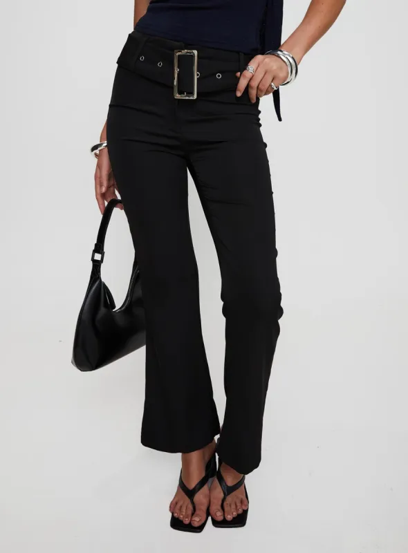 Gabrielli Belted Pant Black sold by Princess Polly
