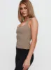 Layup Active Longline Cross Back Top Taupe sold by Princess Polly