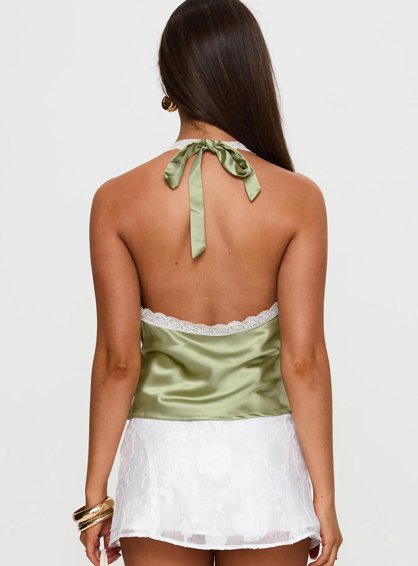 Bimbette Halter Cami Top Green sold by Princess Polly product image thumbnail 5