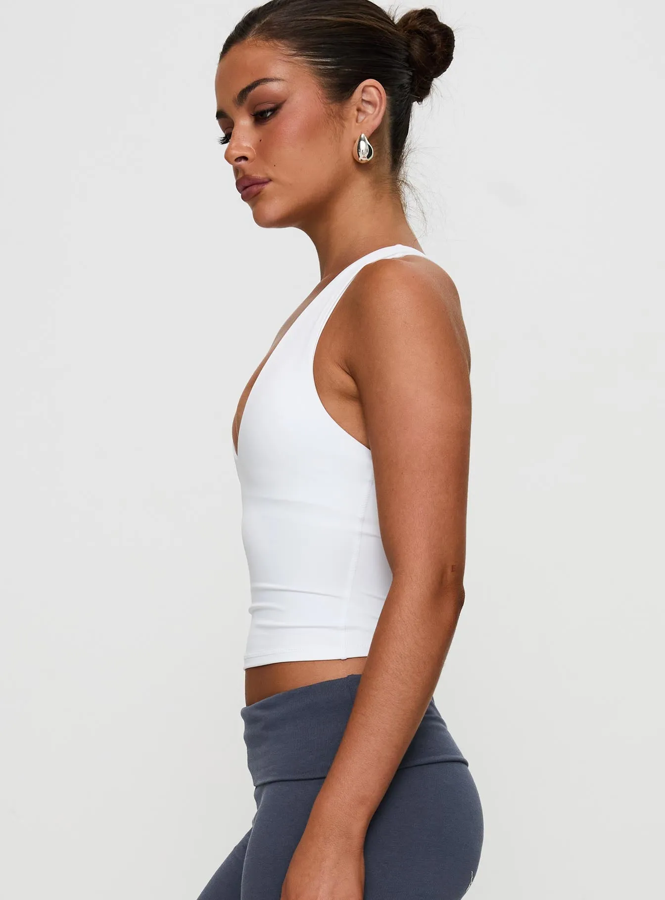 Fast Track Longline Active Tank Top White sold by Princess Polly product image thumbnail 4