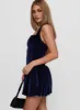 Gigli Bubble Hem Mini Dress Navy sold by Princess Polly