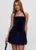 Gigli Bubble Hem Mini Dress Navy sold by Princess Polly