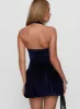 Gigli Bubble Hem Mini Dress Navy sold by Princess Polly