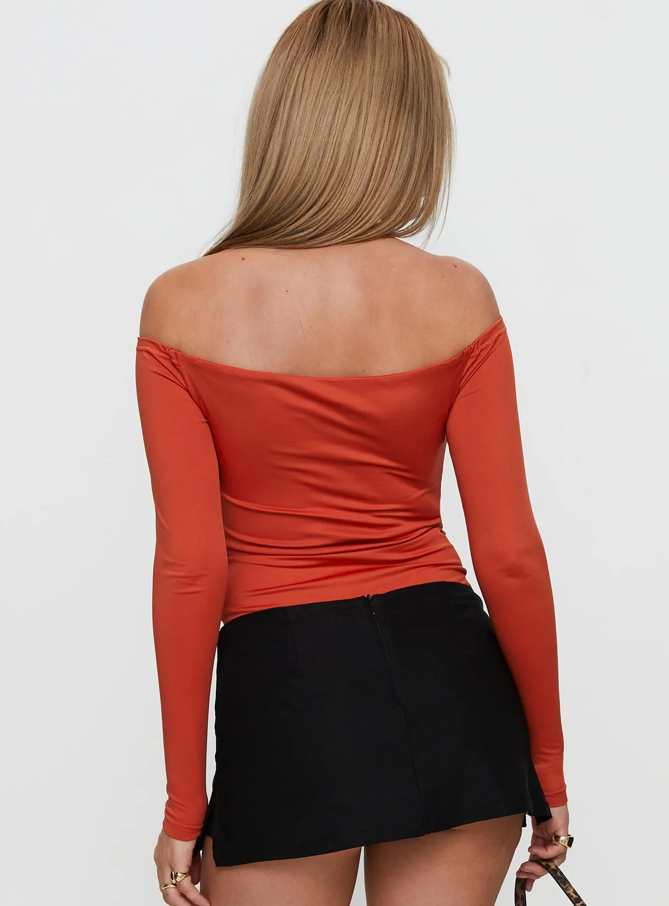 Degree Of Seperation Buckle Detail Long Sleeve Bodysuit Orange sold by Princess Polly product image thumbnail 4
