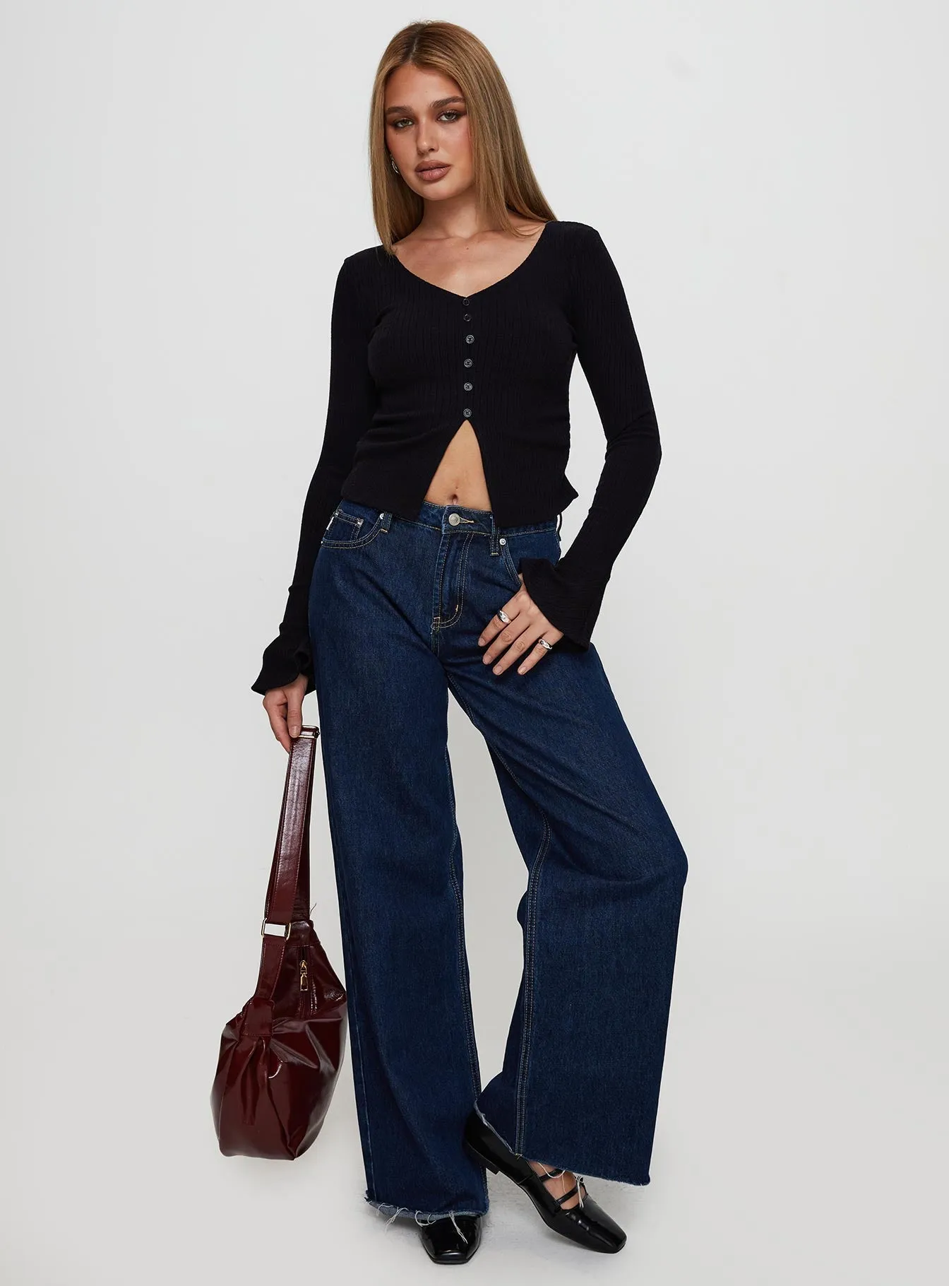 Take My Time Long Sleeve Top Black sold by Princess Polly product image thumbnail 2