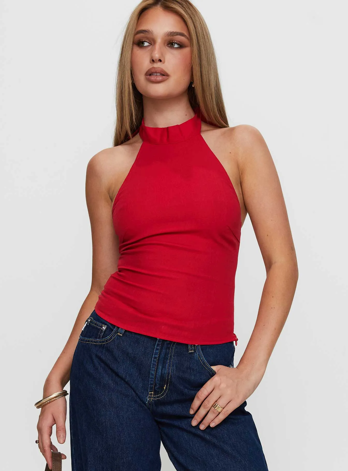 Merril Halter Top Red sold by Princess Polly product image thumbnail 2