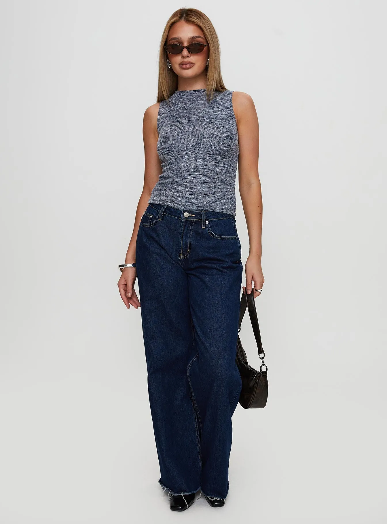 Get It Together High Neck Top Blue Marle sold by Princess Polly product image thumbnail 3