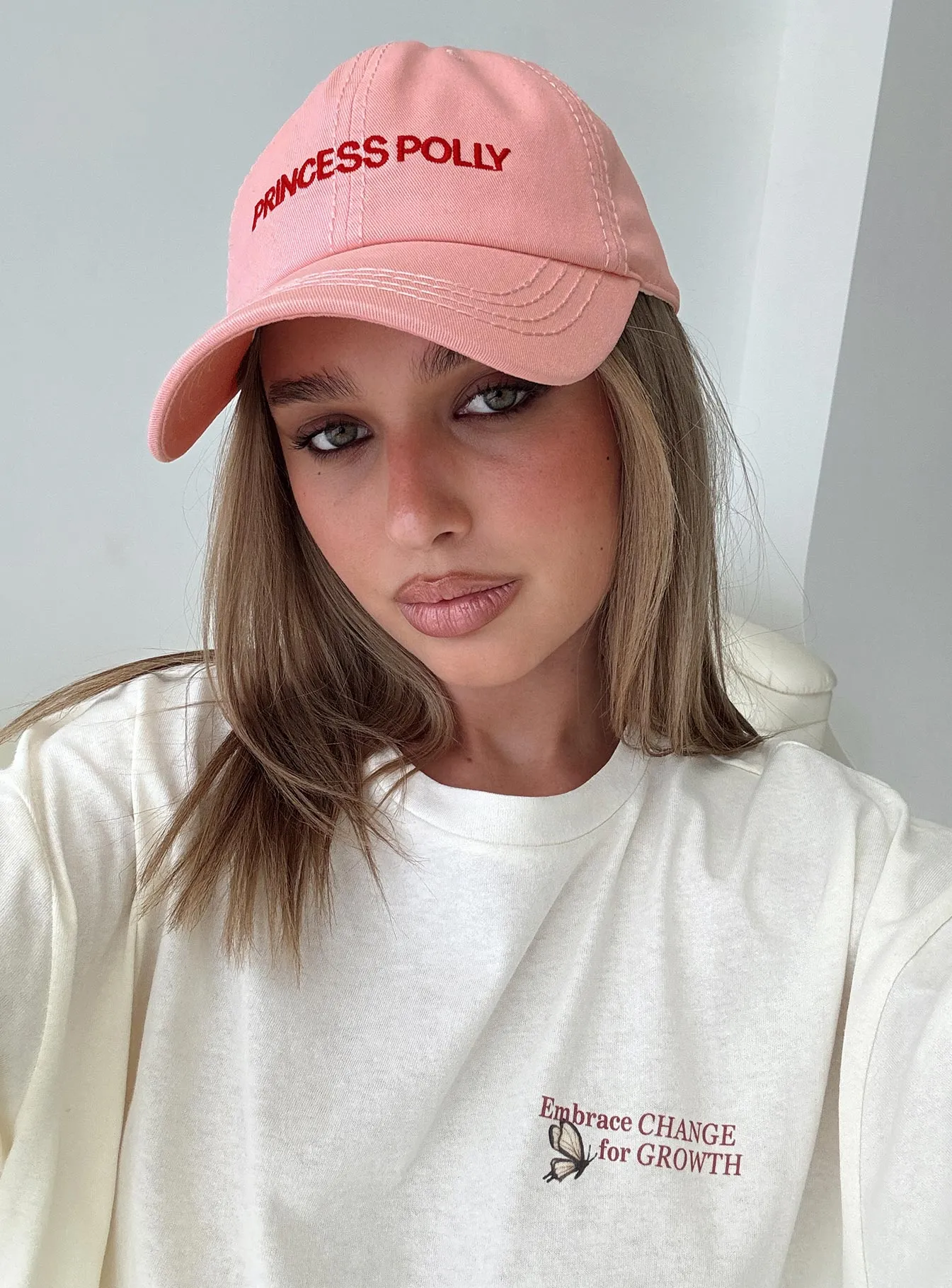 Princess Polly X Butterfly Foundation Charity Merch Cap Pink sold by Princess Polly