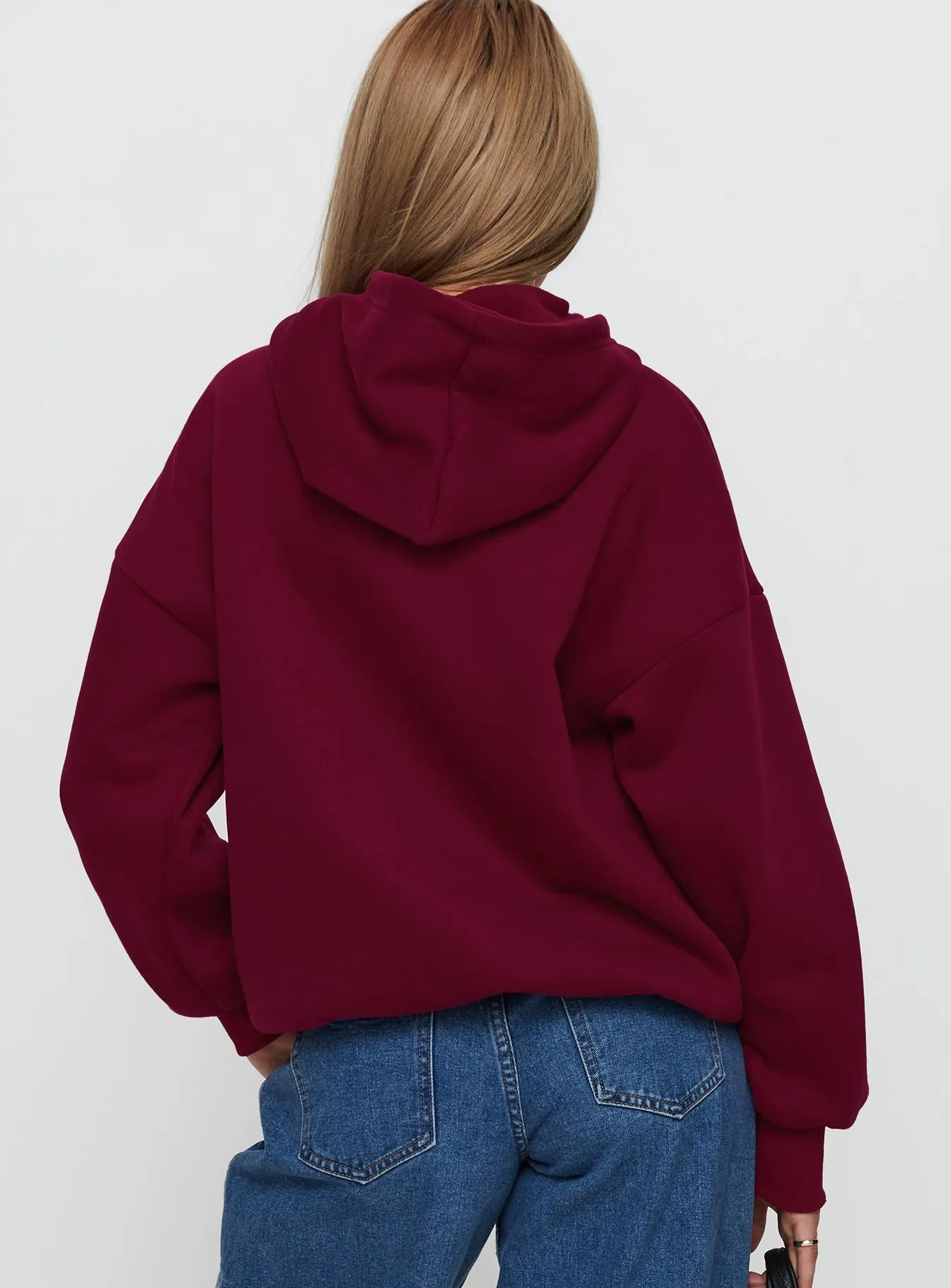 Princess Polly x Butterfly Foundation Charity Merch Hoody Wine sold by Princess Polly product image thumbnail 5