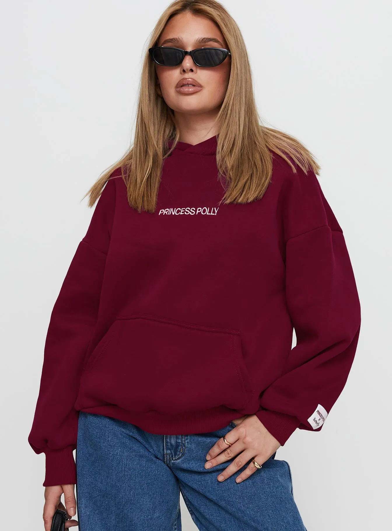 Princess Polly x Butterfly Foundation Charity Merch Hoody Wine sold by Princess Polly product image thumbnail 2